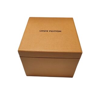 Louis Vuitton Cube Gift Box Empty Logo Storage Decor Inner Drawer 5 x 5 x 4 in
